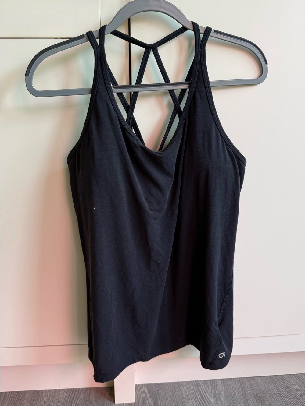 Gap Fit Breathe Black Strappy Women's workout Tank Top XL like New